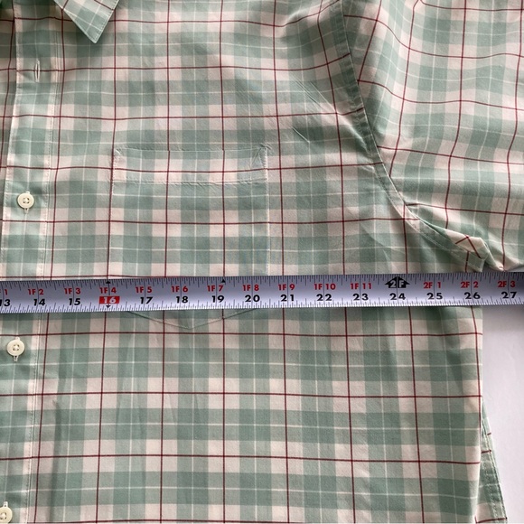 Patagonia Shirt Men's 2XL Mint Green Plaid Button Up Organic Cotton - Picture 6 of 8